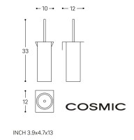 MEDIDAS ESCOBILLERO PARED KUBIC COSMIC